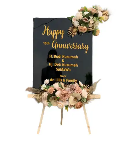 Papan Bunga Akrilik Leminggir